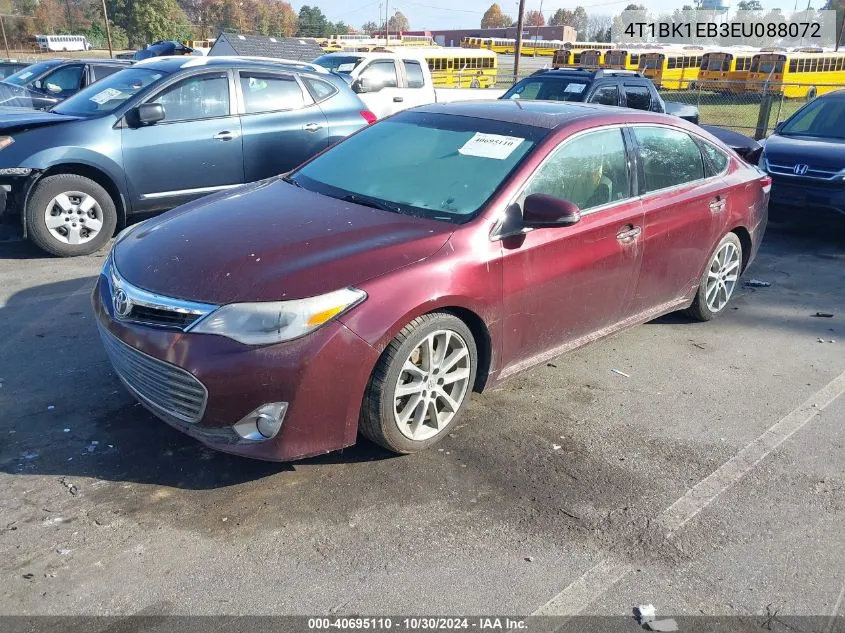 2014 Toyota Avalon Xle Touring VIN: 4T1BK1EB3EU088072 Lot: 40695110