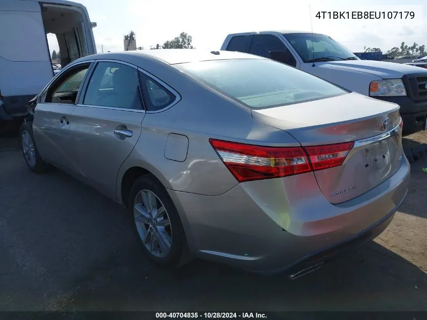 2014 Toyota Avalon Xle Premium VIN: 4T1BK1EB8EU107179 Lot: 40704835