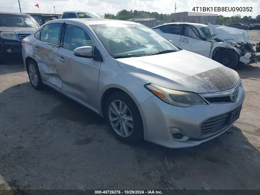 2014 Toyota Avalon Xle Premium VIN: 4T1BK1EB8EU090352 Lot: 40726276