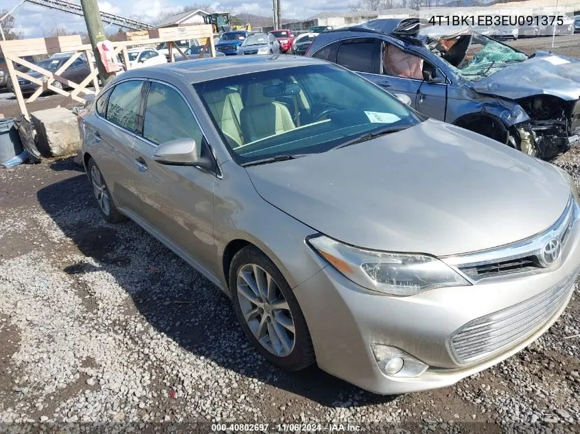 2014 Toyota Avalon Xle Touring VIN: 4T1BK1EB3EU091375 Lot: 40802697