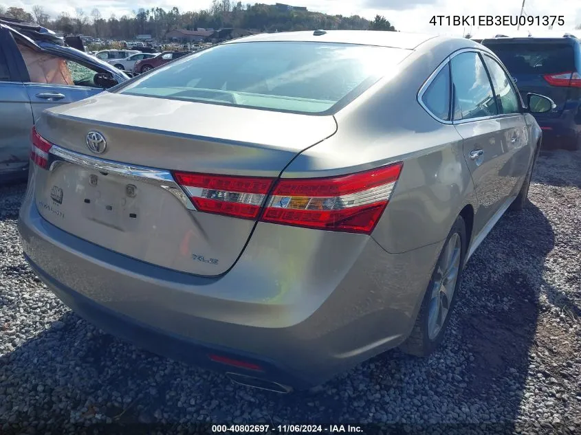 2014 Toyota Avalon Xle Touring VIN: 4T1BK1EB3EU091375 Lot: 40802697