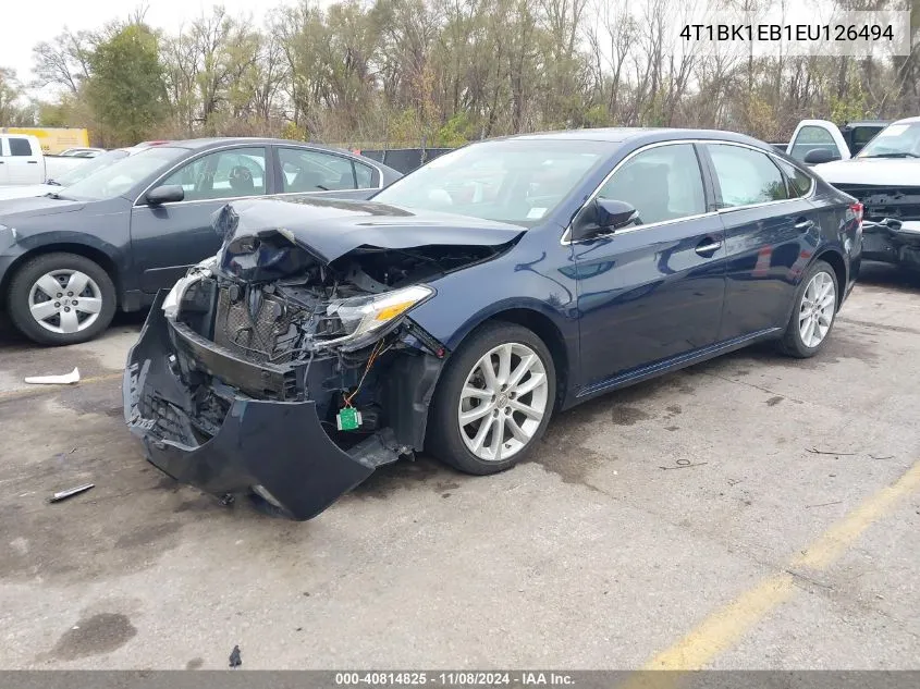 2014 Toyota Avalon Limited VIN: 4T1BK1EB1EU126494 Lot: 40814825