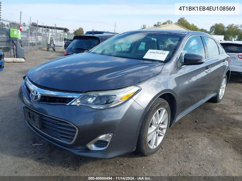 2014 Toyota Avalon Xle Premium VIN: 4T1BK1EB4EU108569 Lot: 40850494