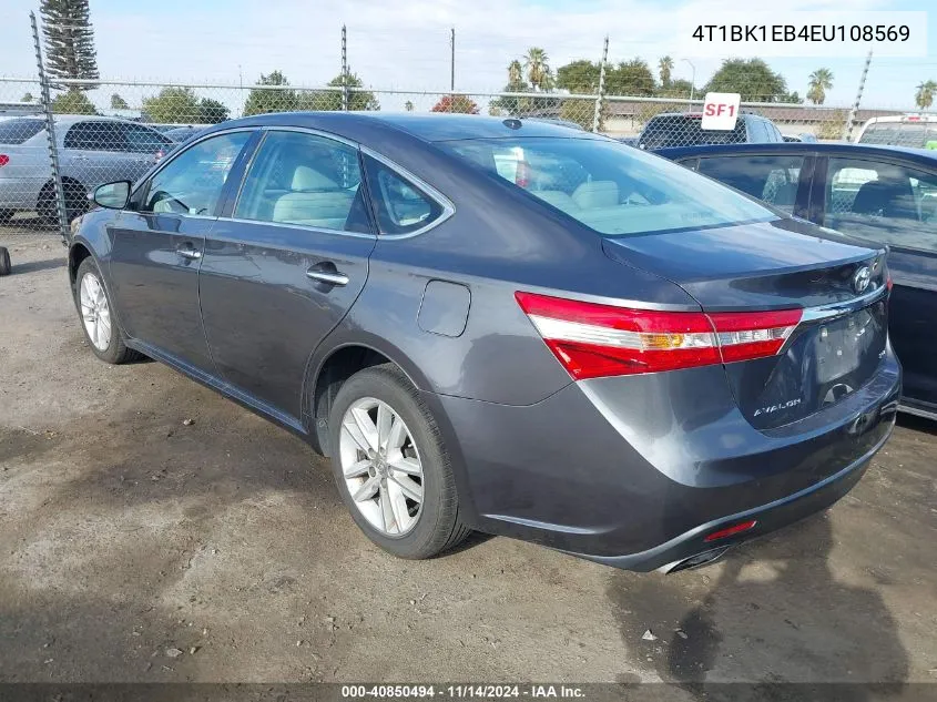 2014 Toyota Avalon Xle Premium VIN: 4T1BK1EB4EU108569 Lot: 40850494