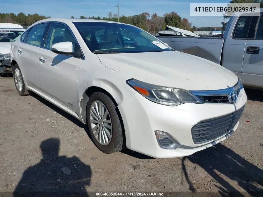 2014 Toyota Avalon Hybrid Xle Premium VIN: 4T1BD1EB6EU029947 Lot: 40853044