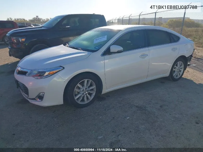 2014 Toyota Avalon Xle VIN: 4T1BK1EB8EU087788 Lot: 40855994