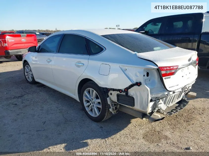 2014 Toyota Avalon Xle VIN: 4T1BK1EB8EU087788 Lot: 40855994