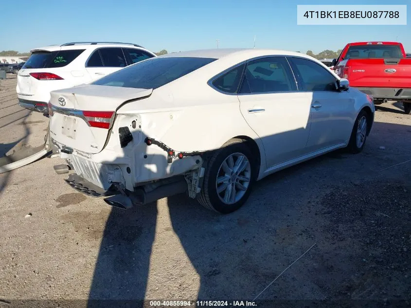 2014 Toyota Avalon Xle VIN: 4T1BK1EB8EU087788 Lot: 40855994