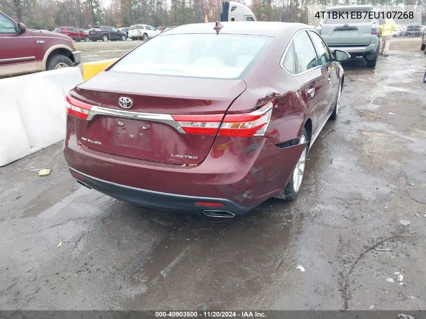 2014 Toyota Avalon Limited VIN: 4T1BK1EB7EU107268 Lot: 40903500