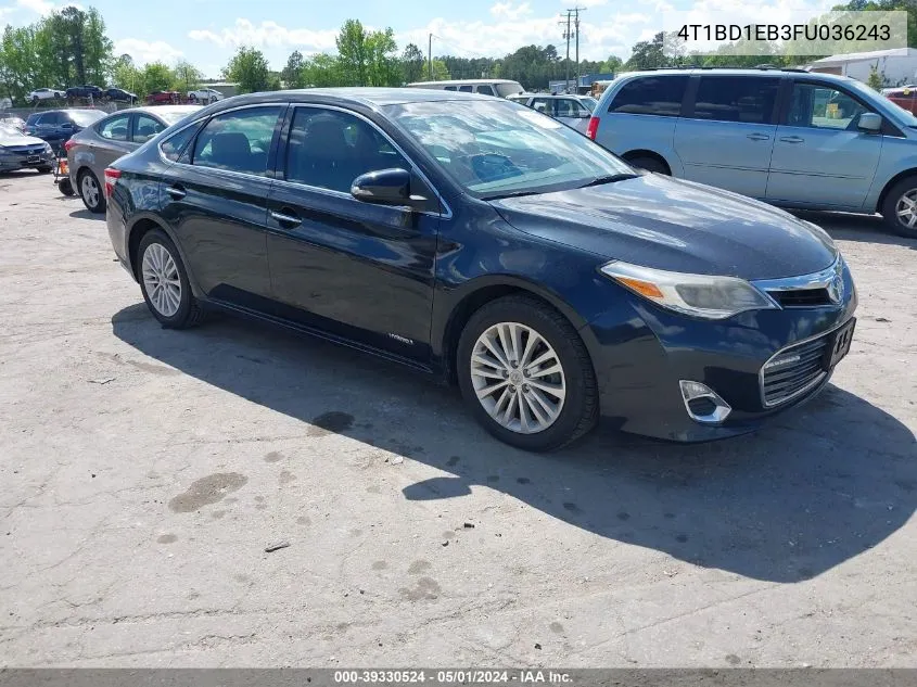 2015 Toyota Avalon Hybrid Xle Premium VIN: 4T1BD1EB3FU036243 Lot: 39330524