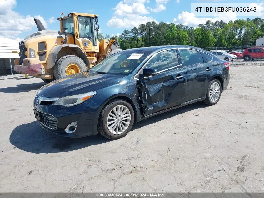 2015 Toyota Avalon Hybrid Xle Premium VIN: 4T1BD1EB3FU036243 Lot: 39330524