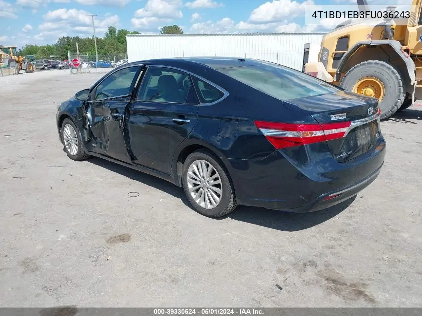 2015 Toyota Avalon Hybrid Xle Premium VIN: 4T1BD1EB3FU036243 Lot: 39330524