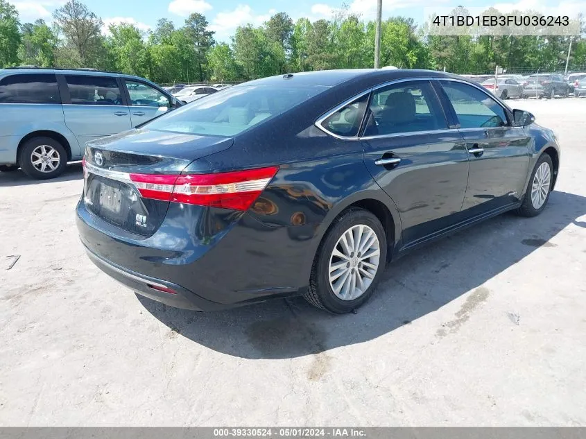 2015 Toyota Avalon Hybrid Xle Premium VIN: 4T1BD1EB3FU036243 Lot: 39330524