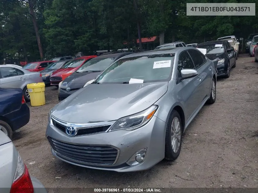 4T1BD1EB0FU043571 2015 Toyota Avalon Hybrid Xle Touring