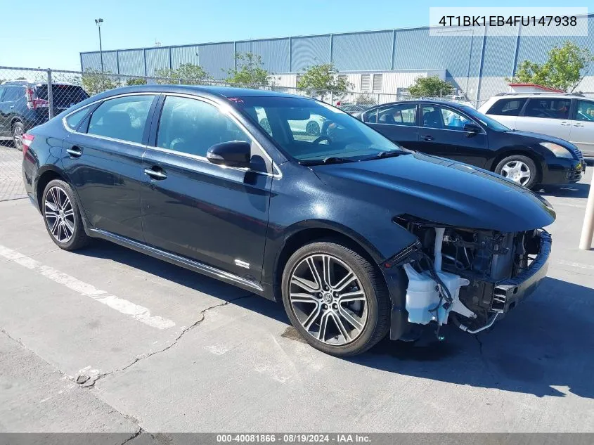 2015 Toyota Avalon Xle Touring Se VIN: 4T1BK1EB4FU147938 Lot: 40081866