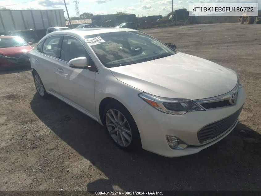 2015 Toyota Avalon Xle Touring VIN: 4T1BK1EB0FU186722 Lot: 40172216