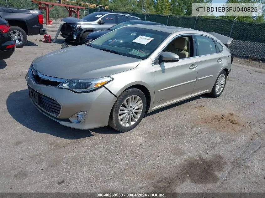 4T1BD1EB3FU040826 2015 Toyota Avalon Hybrid Limited