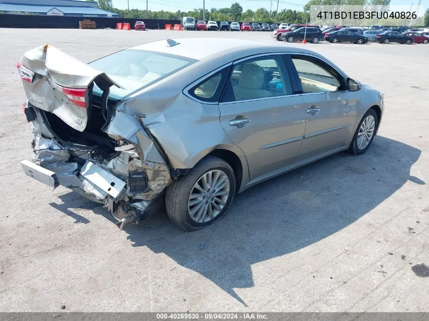 2015 Toyota Avalon Hybrid Limited VIN: 4T1BD1EB3FU040826 Lot: 40269530