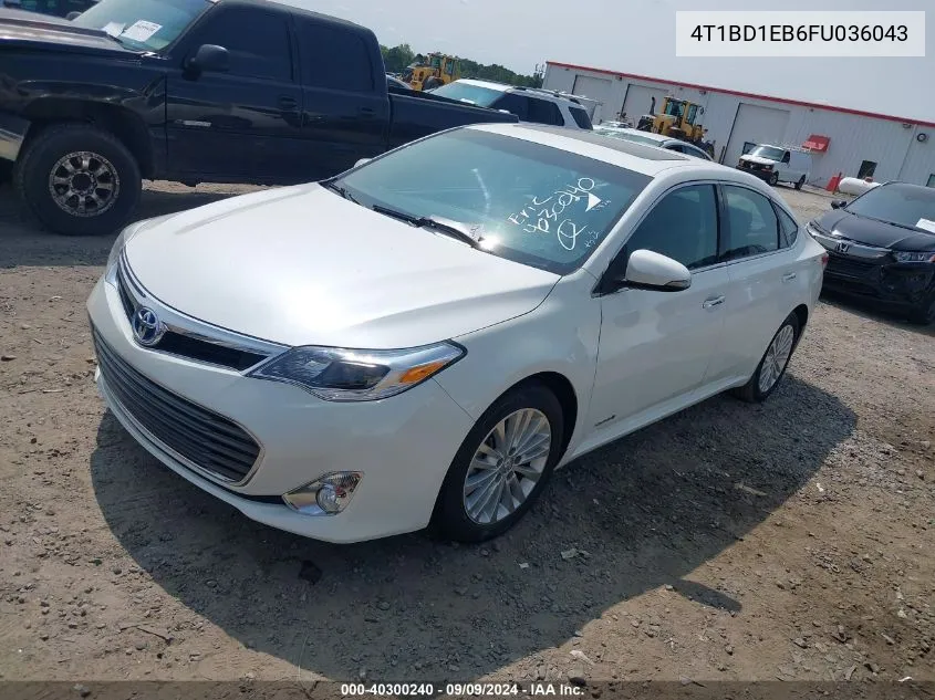 2015 Toyota Avalon Hybrid Xle Touring VIN: 4T1BD1EB6FU036043 Lot: 40300240