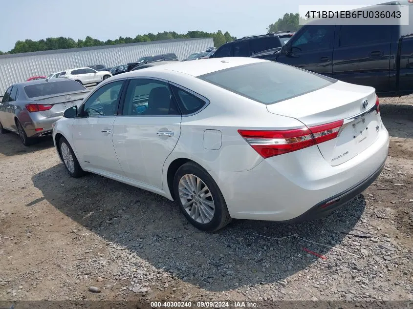 2015 Toyota Avalon Hybrid Xle Touring VIN: 4T1BD1EB6FU036043 Lot: 40300240