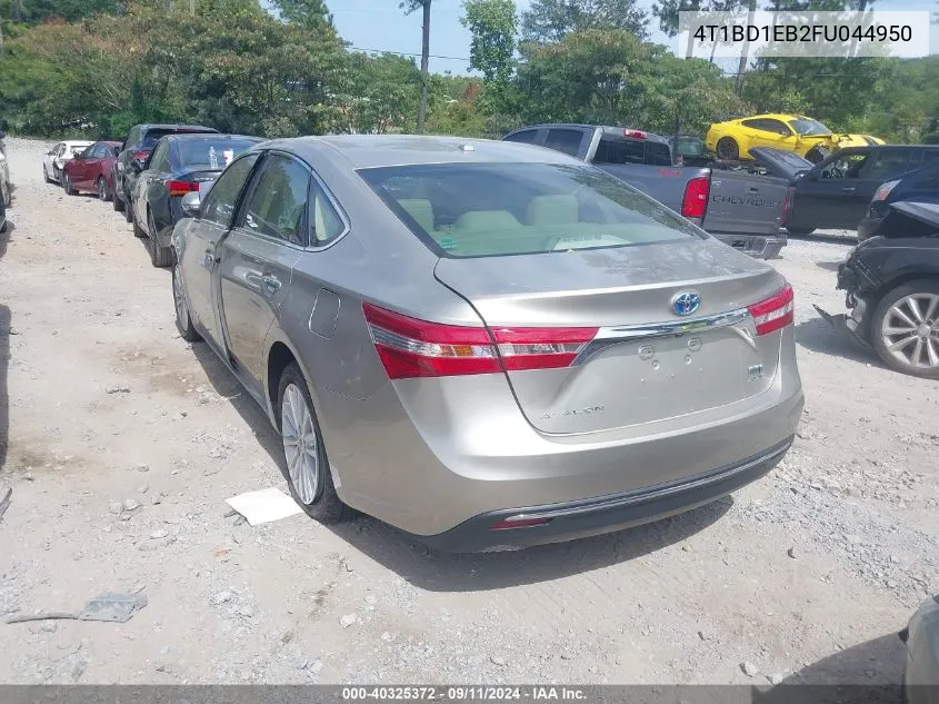 2015 Toyota Avalon Hybrid/Prem/Tour/Ltd VIN: 4T1BD1EB2FU044950 Lot: 40325372