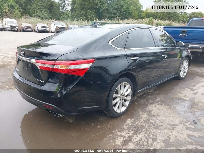 2015 Toyota Avalon Limited VIN: 4T1BK1EB4FU177246 Lot: 40366527