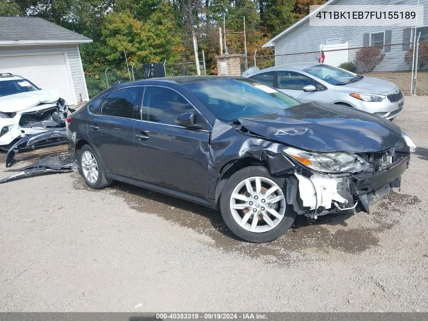 2015 Toyota Avalon Xle VIN: 4T1BK1EB7FU155189 Lot: 40383319