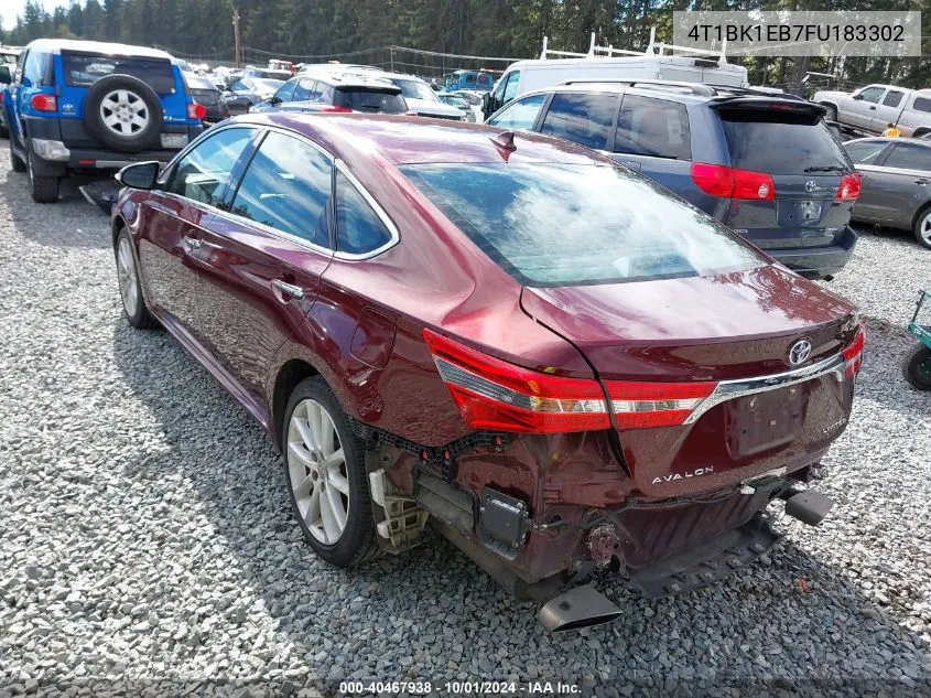 4T1BK1EB7FU183302 2015 Toyota Avalon Limited