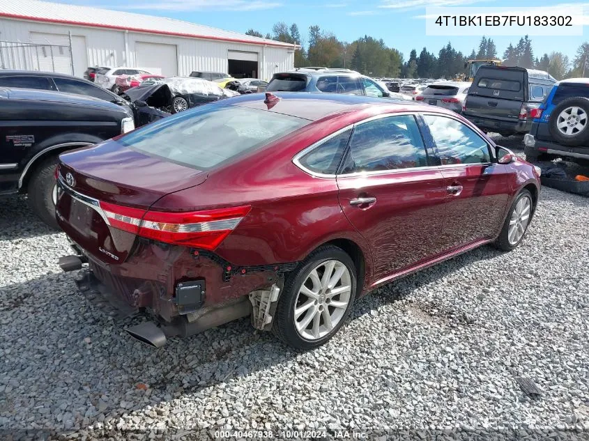 4T1BK1EB7FU183302 2015 Toyota Avalon Limited