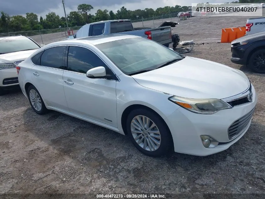 2015 Toyota Avalon Hybrid Limited VIN: 4T1BD1EB8FU040207 Lot: 40472273