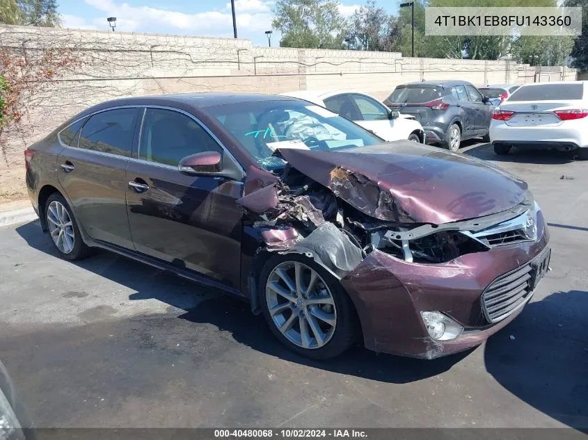 2015 Toyota Avalon Xle Touring VIN: 4T1BK1EB8FU143360 Lot: 40480068