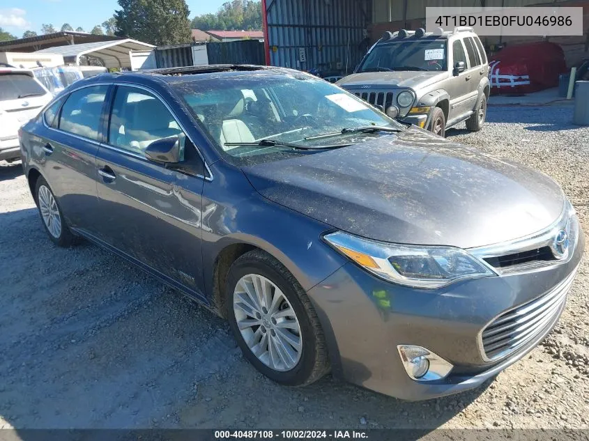 4T1BD1EB0FU046986 2015 Toyota Avalon Hybrid Xle Touring