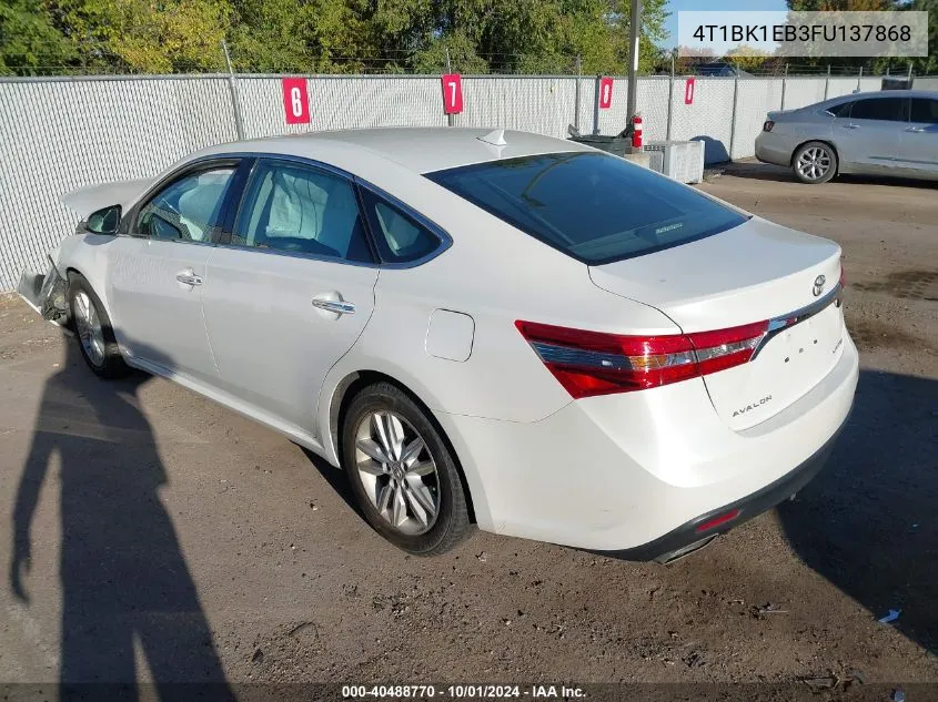 2015 Toyota Avalon Limited VIN: 4T1BK1EB3FU137868 Lot: 40488770