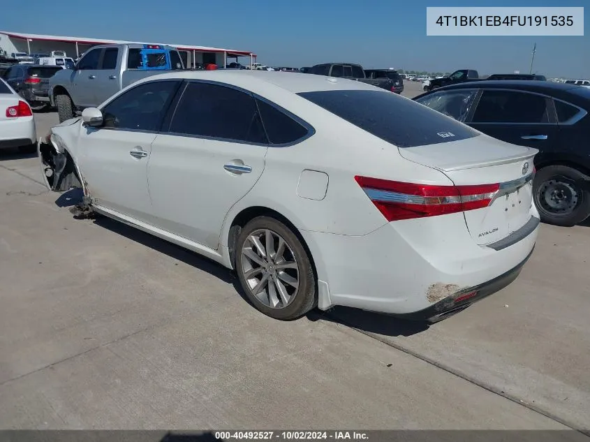 4T1BK1EB4FU191535 2015 Toyota Avalon Xle Touring