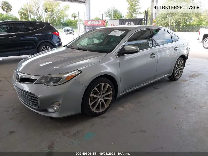 2015 Toyota Avalon Xle Touring VIN: 4T1BK1EB2FU173681 Lot: 40506158