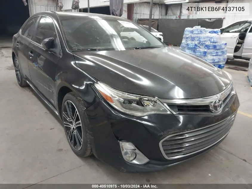 2015 Toyota Avalon Limited/Xle/Xle Premium/Xle Touring/Xle Touring Se VIN: 4T1BK1EB6F4137105 Lot: 40510975