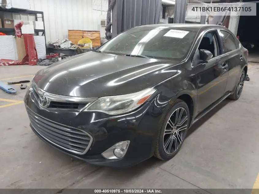 2015 Toyota Avalon Limited/Xle/Xle Premium/Xle Touring/Xle Touring Se VIN: 4T1BK1EB6F4137105 Lot: 40510975