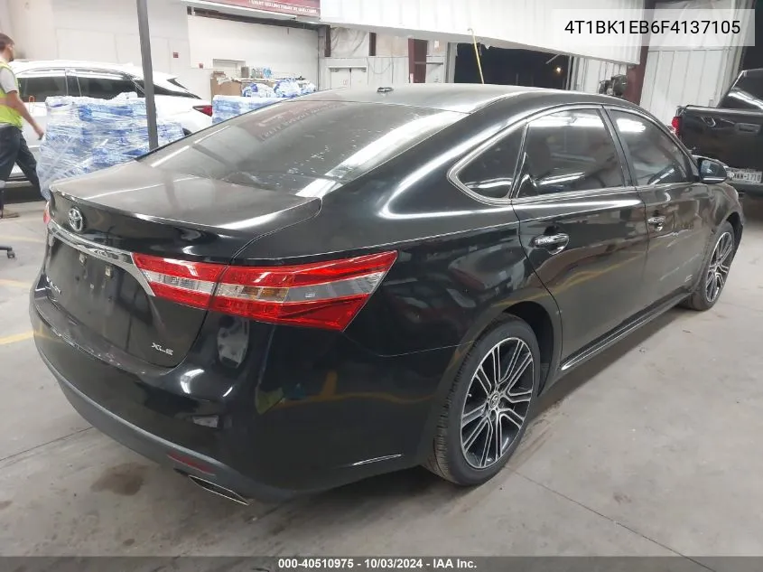 2015 Toyota Avalon Limited/Xle/Xle Premium/Xle Touring/Xle Touring Se VIN: 4T1BK1EB6F4137105 Lot: 40510975