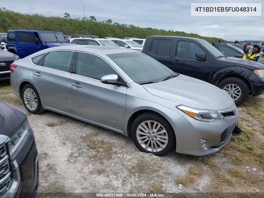 2015 Toyota Avalon Hybrid/Prem/Tour/Ltd VIN: 4T1BD1EB5FU048314 Lot: 40521406