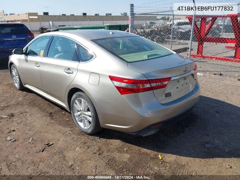 2015 Toyota Avalon Xle Premium VIN: 4T1BK1EB6FU177832 Lot: 40568669