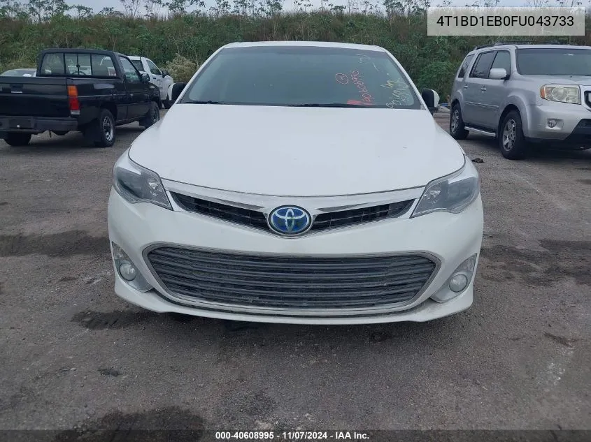 2015 Toyota Avalon Hybrid/Prem/Tour/Ltd VIN: 4T1BD1EB0FU043733 Lot: 40608995