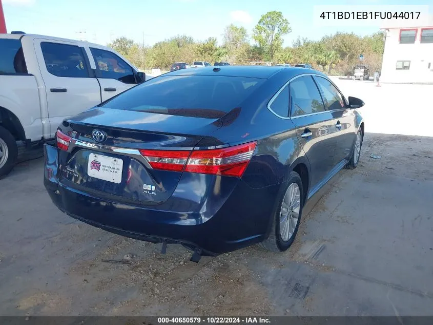 2015 Toyota Avalon Hybrid Xle Touring VIN: 4T1BD1EB1FU044017 Lot: 40650579