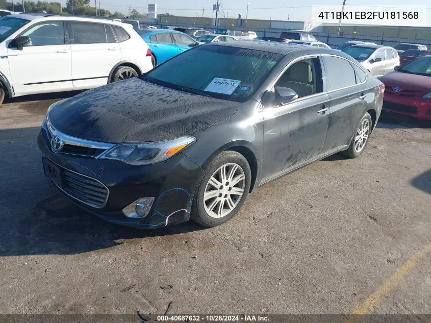 2015 Toyota Avalon Xle/Premium/Touring/Ltd VIN: 4T1BK1EB2FU181568 Lot: 40687632