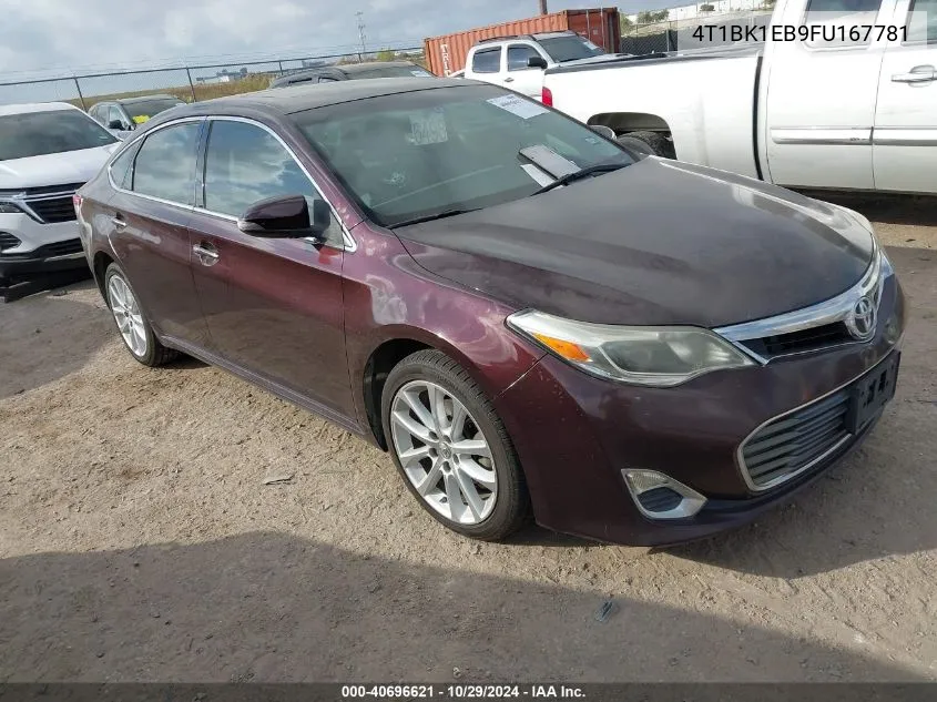 2015 Toyota Avalon Xle Premium VIN: 4T1BK1EB9FU167781 Lot: 40696621