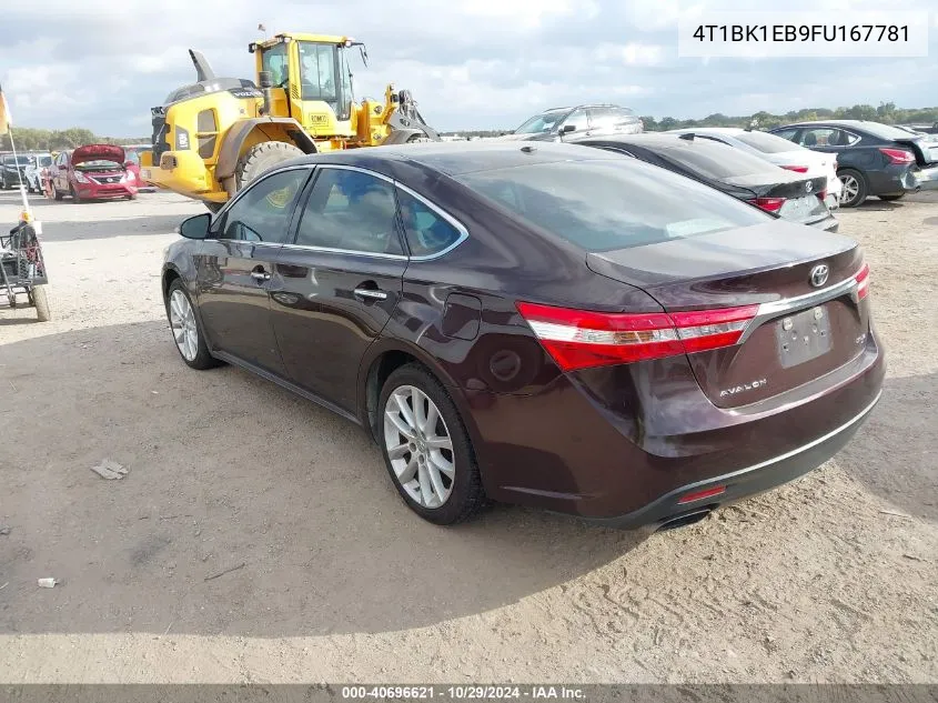 2015 Toyota Avalon Xle Premium VIN: 4T1BK1EB9FU167781 Lot: 40696621