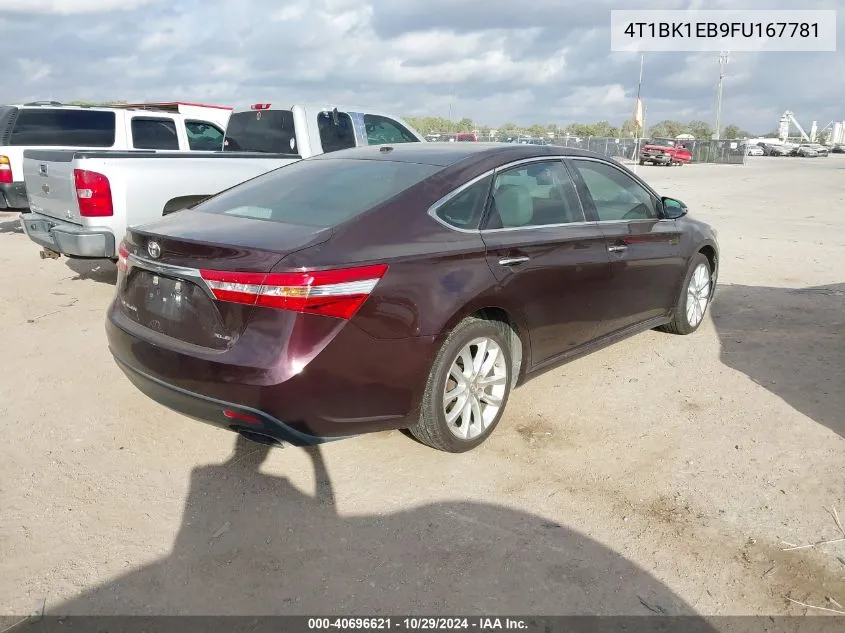 2015 Toyota Avalon Xle Premium VIN: 4T1BK1EB9FU167781 Lot: 40696621