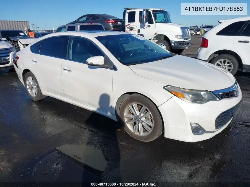 2015 Toyota Avalon Xle Premium VIN: 4T1BK1EB7FU178553 Lot: 40713680