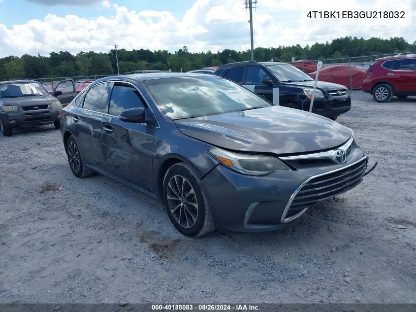 4T1BK1EB3GU218032 2016 Toyota Avalon Xle