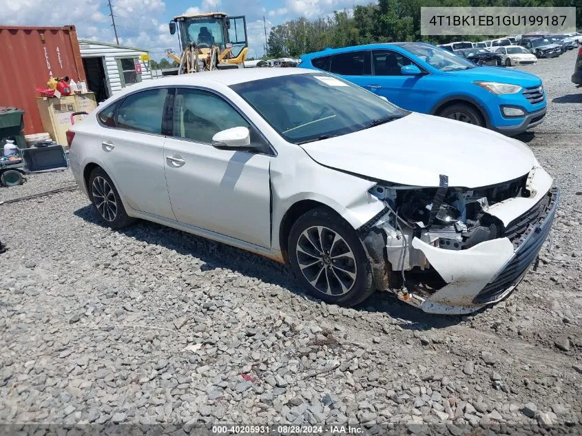 2016 Toyota Avalon Xle VIN: 4T1BK1EB1GU199187 Lot: 40205931