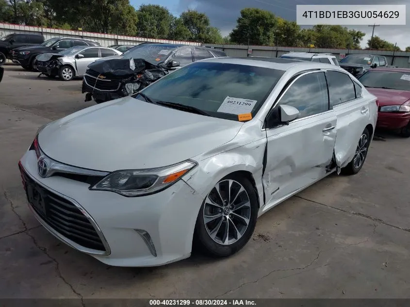 2016 Toyota Avalon Hybrid Xle Premium VIN: 4T1BD1EB3GU054629 Lot: 40231299